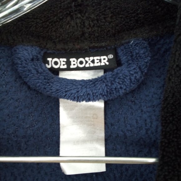 Joe Boxer Road Hogs Custom Chrome Born 2 Ride Blue Plush Men's Robe No Belt L - Picture 5 of 9